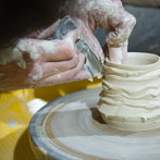 Alex Shimwell at work in his studio